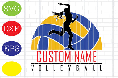 Custom Girl Volleyball Svg, Volleyball Cut Files, Game Day Svg SVG DigitalSvgFiles 