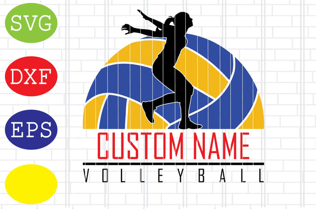Custom Girl Volleyball Svg, Volleyball Svg, Volleyball Cut Files SVG DigitalSvgFiles 