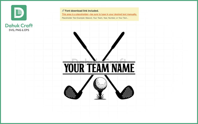 Custom Golf Team SVG – Editable Logo SVG PNG & EPS V1 SVG dahukdesign 