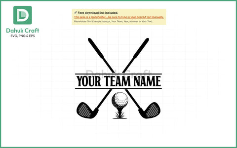 Custom Golf Team SVG – Editable Logo SVG PNG & EPS V1 SVG dahukdesign 