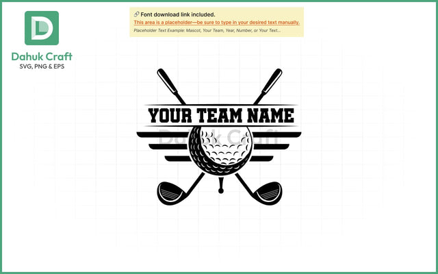 Custom Golf Team SVG – Editable Logo SVG PNG & EPS V3 SVG dahukdesign 