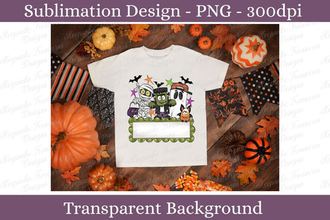 Custom Halloween Monster Name Plate PNG, Sublimation Custom Name Sign, Spooky Kids Sign Sublimation Keepsake Treasures Designs LLC. 