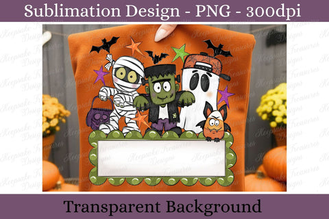 Custom Halloween Monster Name Plate PNG, Sublimation Custom Name Sign, Spooky Kids Sign Sublimation Keepsake Treasures Designs LLC. 