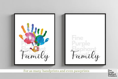 Custom Heart Family l Digital Art Print | Father Mother Day Keepsake Gift Digital Pattern Fine Purple Elephant Creations 