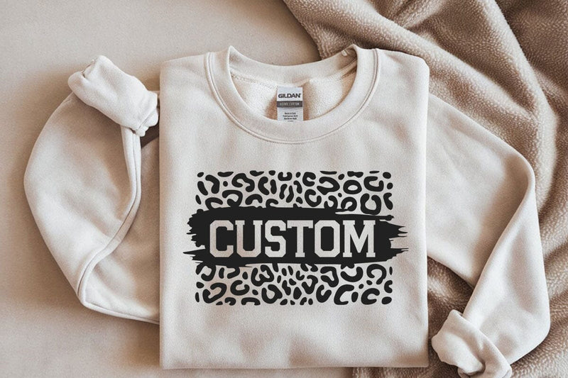Custom Leopard Text SVG, Custom Sports Team Svg, Customized Text Png, Custom School Team svg SVG DesignDestine 