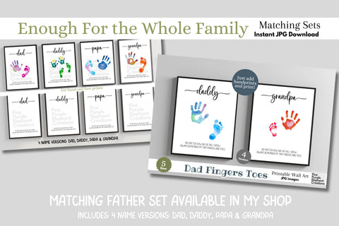 Custom Mom Grow Big Remember Tiny Handprint l Digital Art Print | Father Mother Day Keepsake Gift Digital Pattern Fine Purple Elephant Creations 