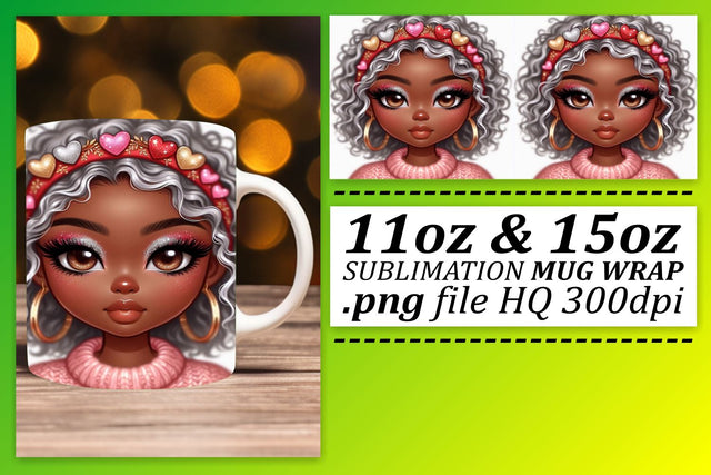 Custom mug designs, perfect for gifting! , Love Girl Sublimation afrosvg 