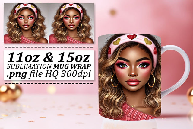 Custom mug designs, perfect for gifting! , Love Girl Sublimation afrosvg 