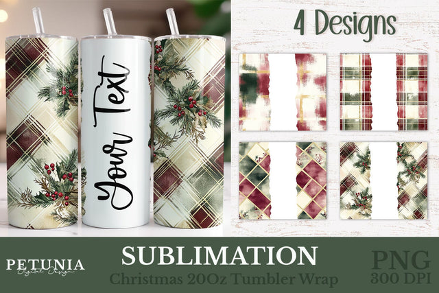 Custom Name Tumbler Wrap | Christmas Tumbler Wrap Sublimation Petunia Digital Design 