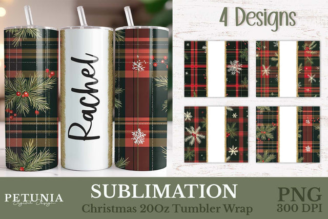 Custom Name Tumbler Wrap | Christmas Tumbler Wrap Sublimation PNG Sublimation Petunia Digital Design 