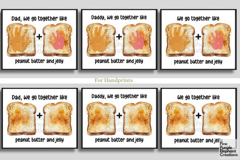 Custom Peanut Butter Jelly l Digital Art Print | Father Mother Day Keepsake Gift Digital Pattern Fine Purple Elephant Creations 