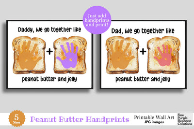 Custom Peanut Butter Jelly l Digital Art Print | Father Mother Day Keepsake Gift Digital Pattern Fine Purple Elephant Creations 
