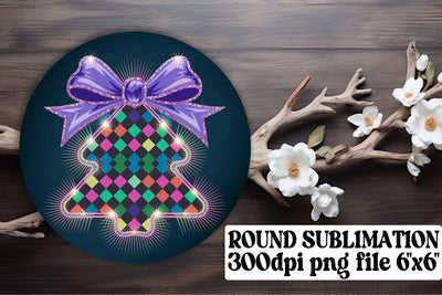 Custom round designs, perfect for keychains and sublimation! , Neon Xmas Sublimation afrosvg 