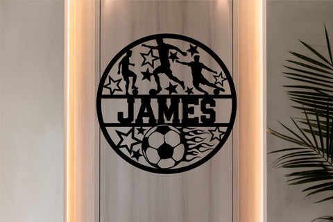Custom Soccer Name Sign SVG | Football Wall Decor | Sports-Themed Laser Cut Template | Instant Download SVG TonisArtStudio 