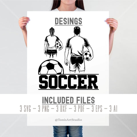 Custom Soccer SVG Bundle | Female Soccer | Male Soccer | Personalized Soccer Player Name SVG TonisArtStudio 