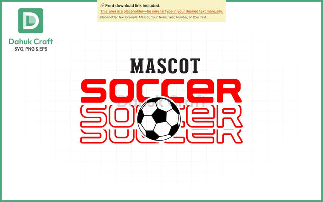 Custom Soccer Team SVG Soccer Mascot SVG PNG & EPS V1 SVG dahukdesign 