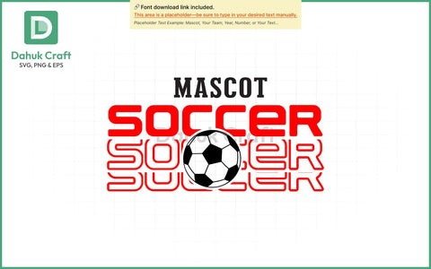 Custom Soccer Team SVG Soccer Mascot SVG PNG & EPS V1 SVG dahukdesign 