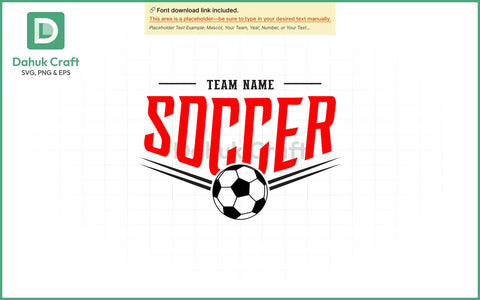 Custom Soccer Team SVG Soccer Mascot SVG PNG & EPS V10 SVG dahukdesign 