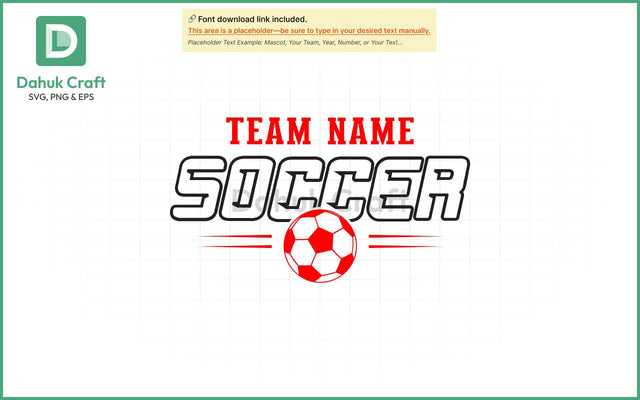 Custom Soccer Team SVG Soccer Mascot SVG PNG & EPS V13 SVG dahukdesign 