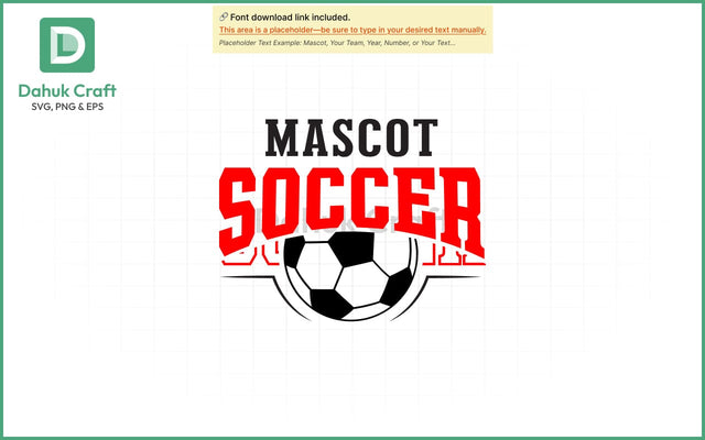 Custom Soccer Team SVG Soccer Mascot SVG PNG & EPS V3 SVG dahukdesign 