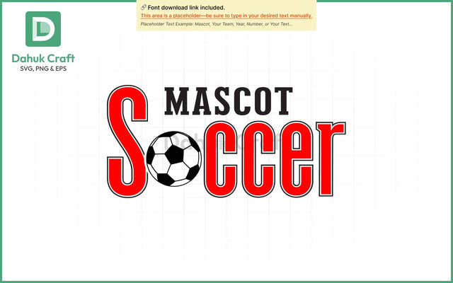 Custom Soccer Team SVG Soccer Mascot SVG PNG & EPS V4 SVG dahukdesign 