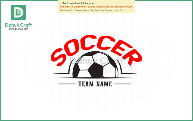 Custom Soccer Team SVG Soccer Mascot SVG PNG & EPS V5 SVG dahukdesign 