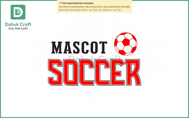 Custom Soccer Team SVG Soccer Mascot SVG PNG & EPS V6 SVG dahukdesign 