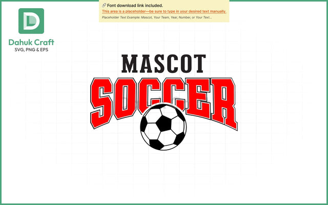 Custom Soccer Team SVG Soccer Mascot SVG PNG & EPS V7 SVG dahukdesign 