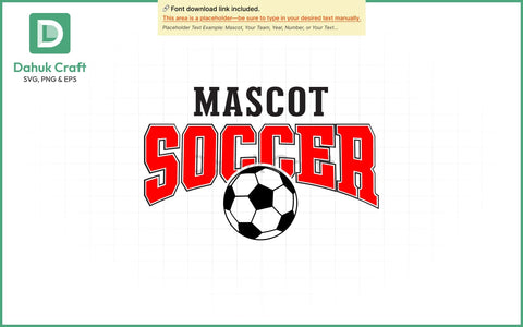 Custom Soccer Team SVG Soccer Mascot SVG PNG & EPS V7 SVG dahukdesign 