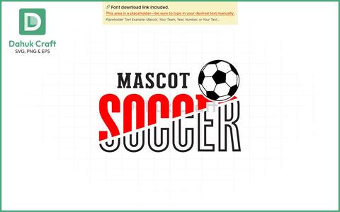 Custom Soccer Team SVG Soccer Mascot SVG PNG & EPS V9 SVG dahukdesign 