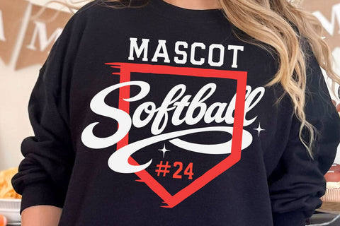 Custom Softball SVG, mascot and player number Svg SVG DesignDestine 