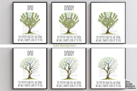 Custom Tree Grow Up l Digital Art Print | Father Mother Day Keepsake Gift Digital Pattern Fine Purple Elephant Creations 