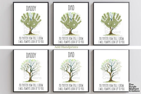 Custom Tree Grow Up l Digital Art Print | Father Mother Day Keepsake Gift Digital Pattern Fine Purple Elephant Creations 