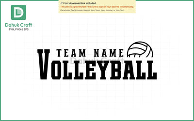 Custom Volleyball Team SVG Volleyball Mascot SVG PNG & EPS SVG dahukdesign 