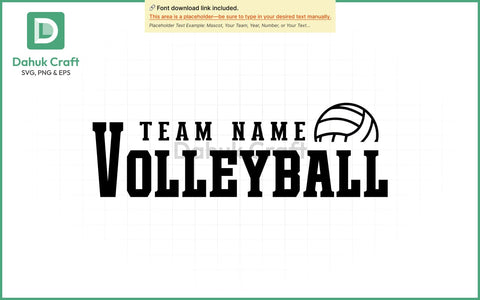 Custom Volleyball Team SVG Volleyball Mascot SVG PNG & EPS SVG dahukdesign 