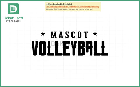 Custom Volleyball Team SVG Volleyball Mascot SVG PNG & EPS V2 SVG dahukdesign 