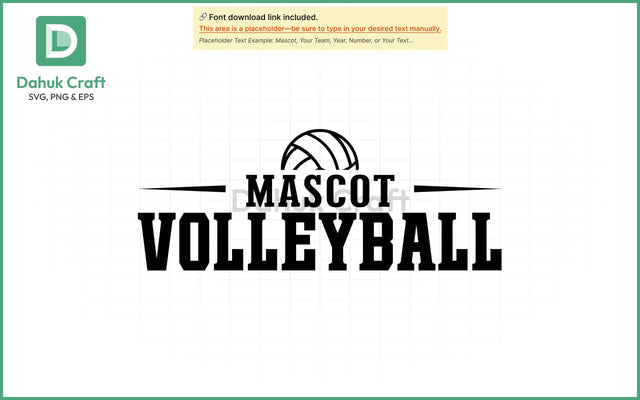 Custom Volleyball Team SVG Volleyball Mascot SVG PNG & EPS V3 SVG dahukdesign 