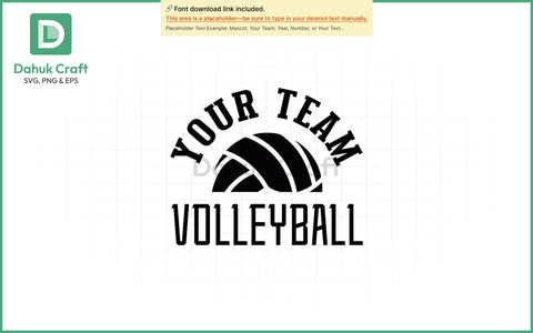 Custom Volleyball Team SVG Volleyball Mascot SVG PNG & EPS V4 SVG dahukdesign 