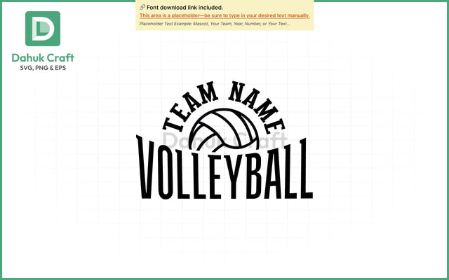 Custom Volleyball Team SVG Volleyball Mascot SVG PNG & EPS V5 SVG dahukdesign 