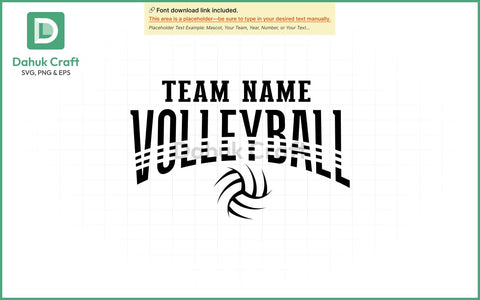 Custom Volleyball Team SVG Volleyball Mascot SVG PNG & EPS V6 SVG dahukdesign 