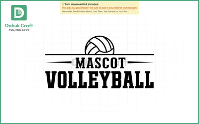 Custom Volleyball Team SVG Volleyball Mascot SVG PNG & EPS V8 SVG dahukdesign 