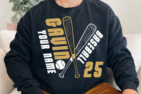 Customizable Baseball Team Template SVG: Personalize with Player Name, Number, and Mascot Svg SVG DesignDestine 