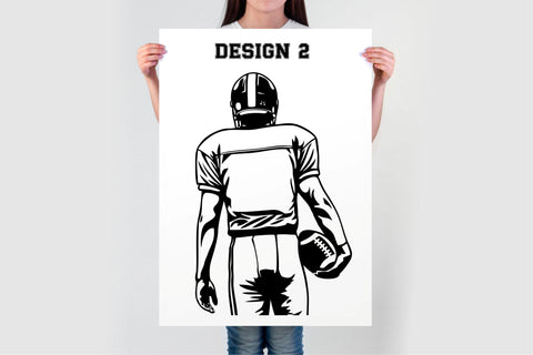 Customizable Football Player SVG | Personalized Sports Silhouette Designσ | Football Team SVG with Font Included SVG TonisArtStudio 