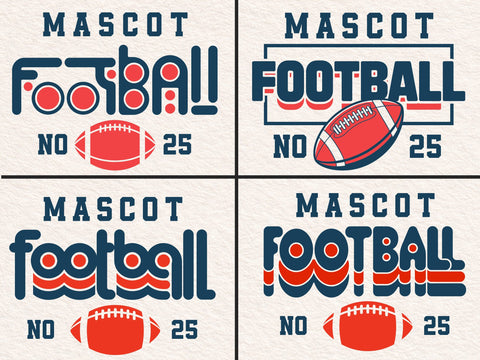 Customizable Football Team SVG, Mascot Design Svg SVG DesignDestine 