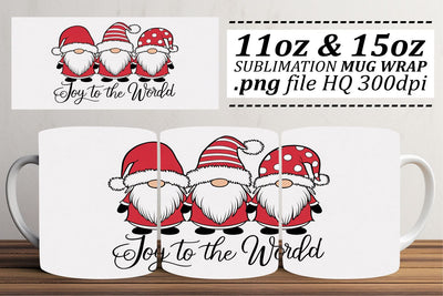 Customizable mug wraps, enhance your 11oz and 15oz mugs! , Xmas Sublimation afrosvg 
