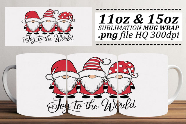 Customizable mug wraps, enhance your 11oz and 15oz mugs! , Xmas Sublimation afrosvg 