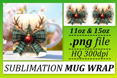 Customizable mug wraps, enhance your 11oz and 15oz mugs! , Xmas Sublimation afrosvg 