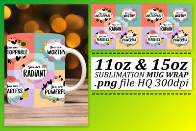 Customizable mug wraps, unleash your creativity! , Quote Sublimation afrosvg 