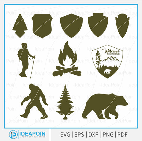 Customizable National Park Sign svg, National Park Clipart, National Park Sign Vector, National Parks Sign Outlines, Customizable Templates SVG Dinvect 