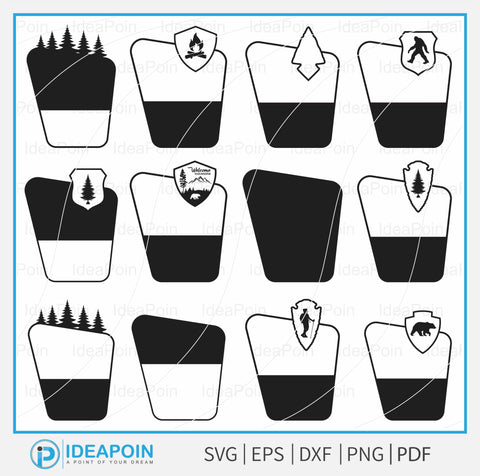 Customizable National Park Sign svg, National Park Clipart, National Park Sign Vector, National Parks Sign Outlines, Customizable Templates SVG Dinvect 